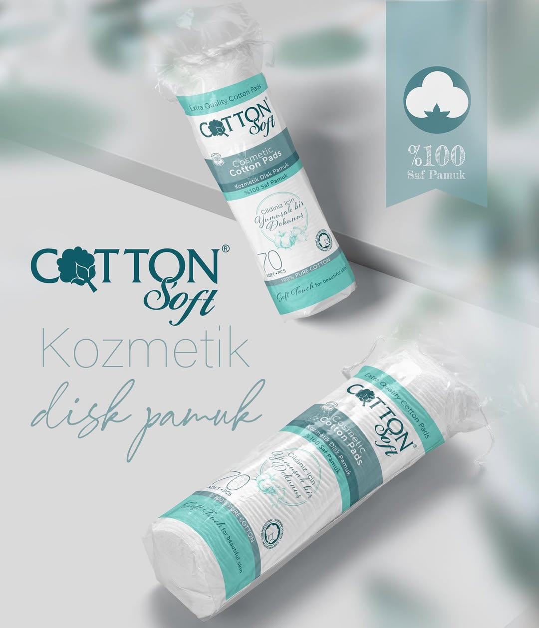 ТАМПОНИ ЗА ГРИМ COTTON SOFT 70 – КАШОН 48 БР.