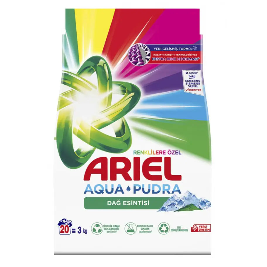 ARIEL 3KG COLOR*6 (PLT-42) – КАШОН 6 БР.