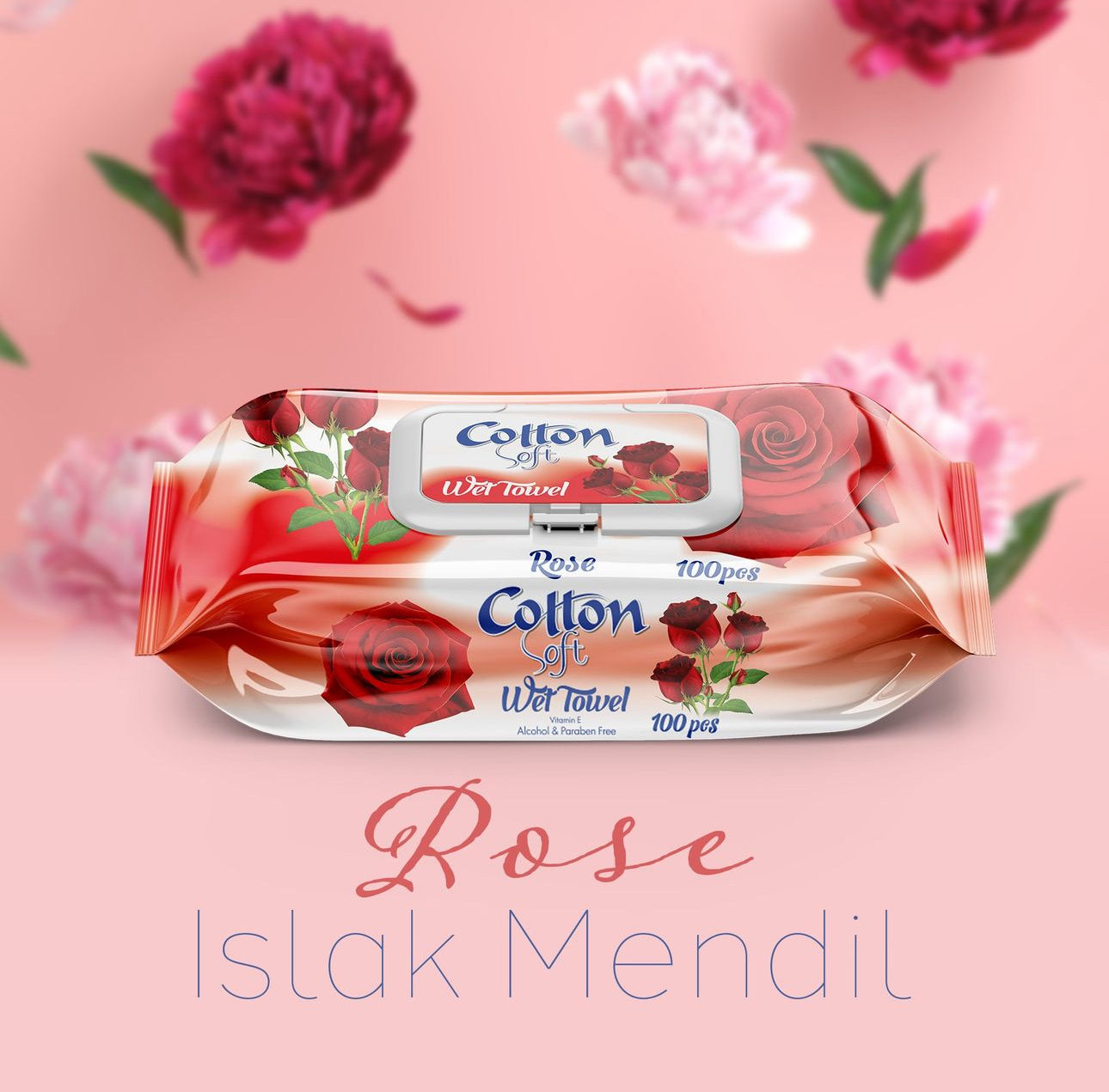 МОКРИ КЪРПИ COTTON SOFT 100 РОЗА – КАШОН 24 БР.