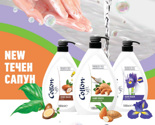 ТЕЧЕН САПУН COTTON SOFT 1 L. * 12  – КАШОН 12 БР.