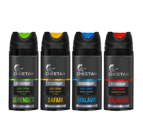 ДЕЗОДОРАНТ ЗА ТЯЛО CHEETAH 150 ML. * 25 МЪЖЕ – КАШОН 24 БР.