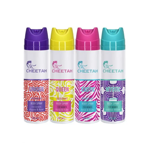 ДЕЗОДОРАНТ ЗА ТЯЛО CHEETAH 150 ML. * 24 ЖЕНИ – КАШОН 24 БР.