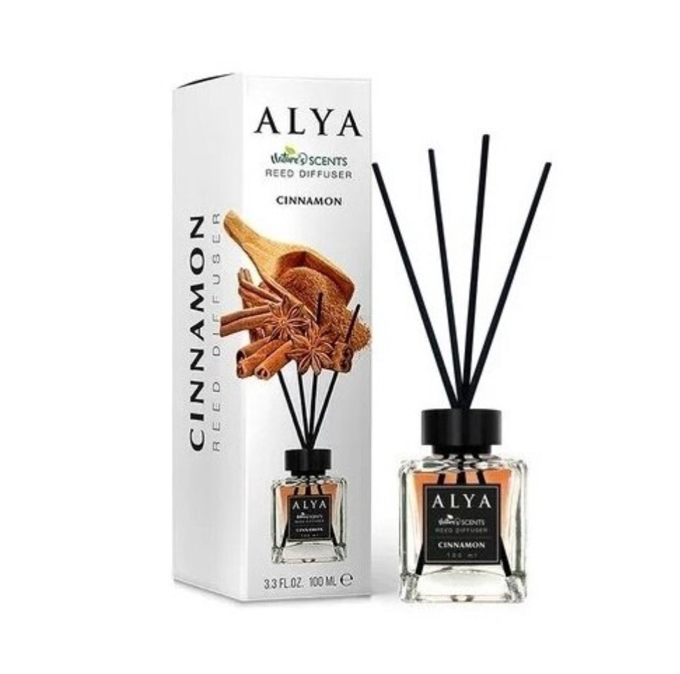 ALYA АРОМАТИЗАТОР С БАМБУКОВИ ПРЪЧКИ 100 МЛ. * 12 – КАШОН 12 БР.