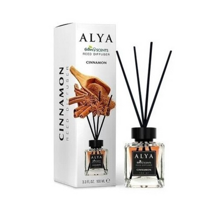 ALYA АРОМАТИЗАТОР С БАМБУКОВИ ПРЪЧКИ 100 МЛ. * 12 – КАШОН 12 БР.