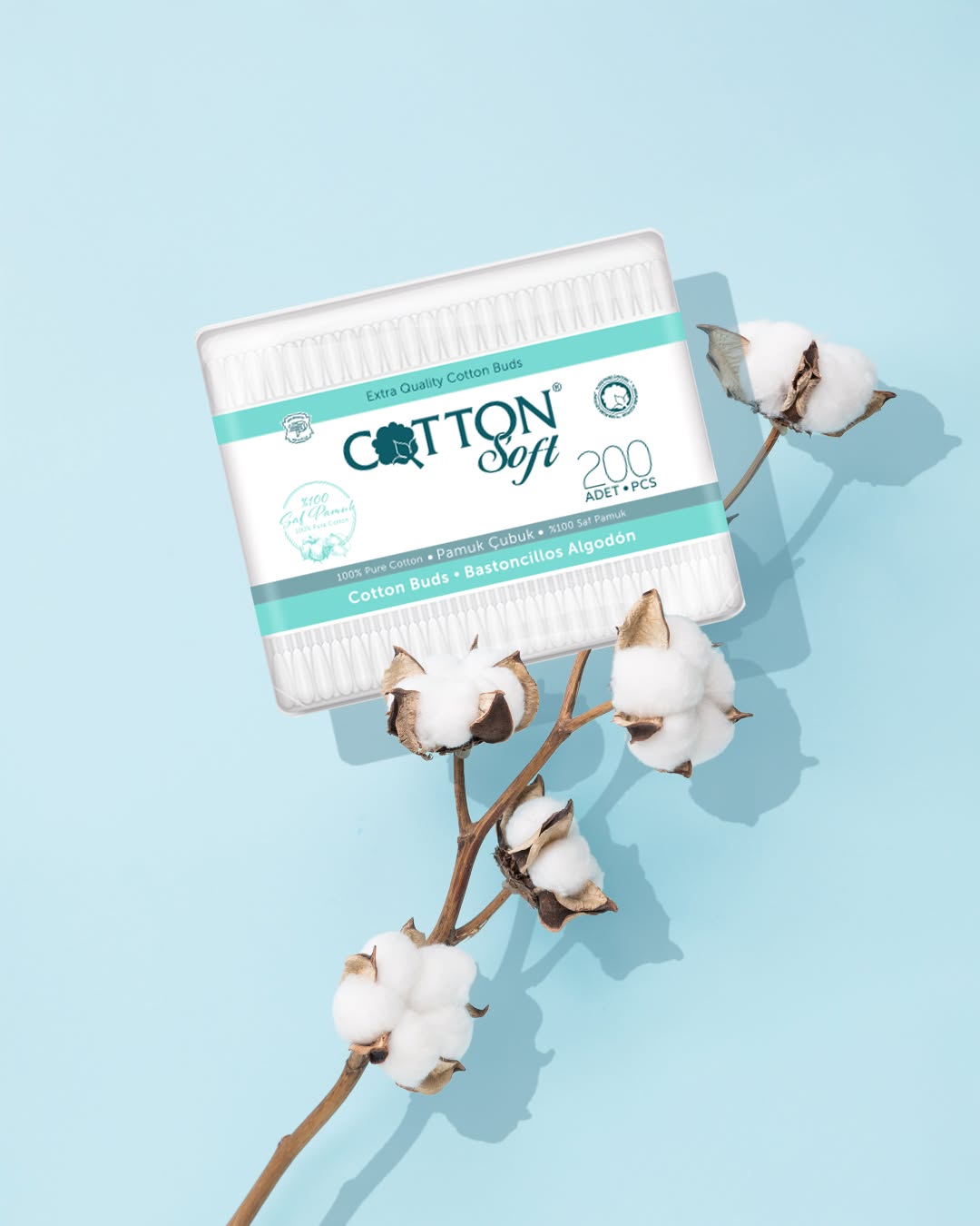 КЛЕЧКИ ЗА УШИ COTTON SOFT 200 БР. * 144 – КАШОН 144 БР.