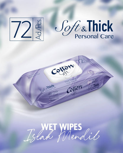 МОКРИ КЪРПИ COTTON SOFT 72 БЕЗ КАПАК  – КАШОН 24 БР.
